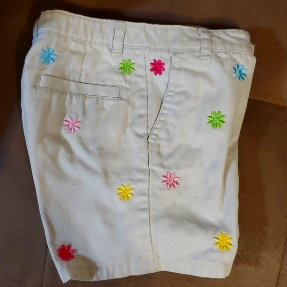 Kid's J.Khaki 4T Cream Floral Khaki Shorts